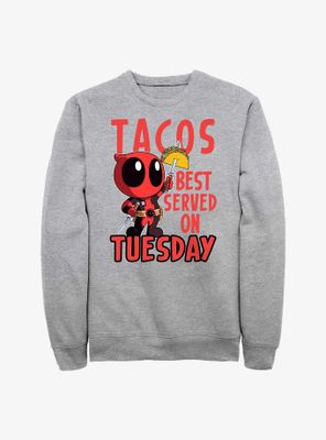Marvel Deadpool Tacos Best Served On Tuesday Sweatshirt