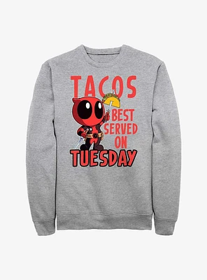 Marvel Deadpool Tacos Best Served On Tuesday Sweatshirt