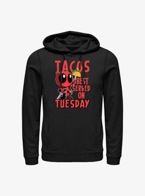 Marvel Deadpool Tacos Best Served On Tuesday Hoodie