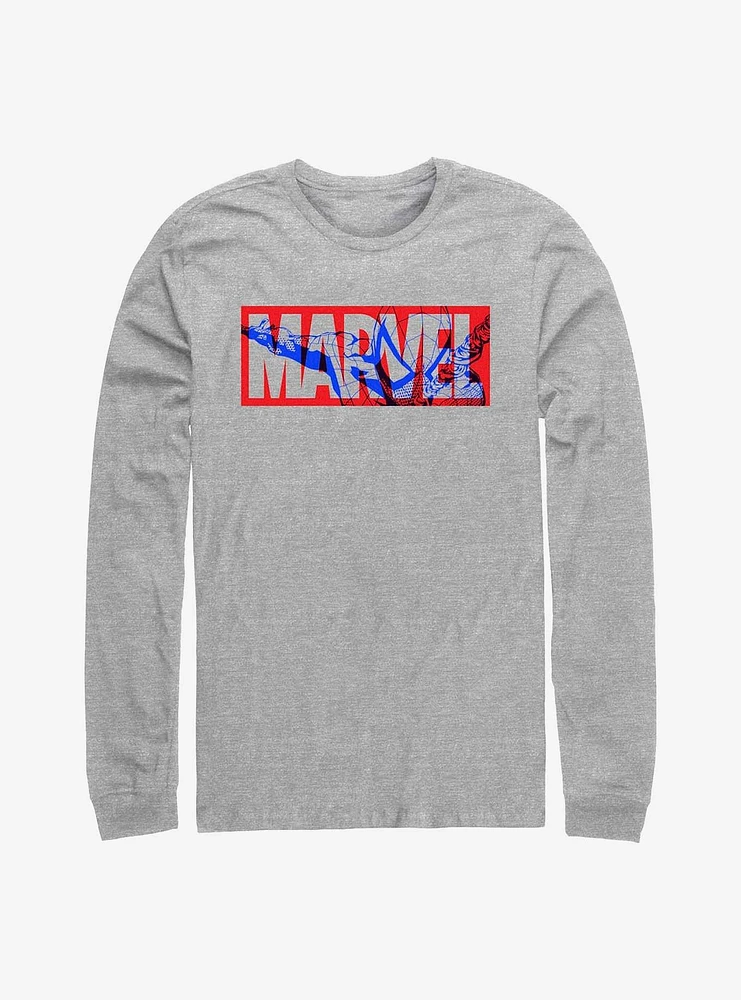 Marvel Spider-Man Fill Logo Long Sleeve T-Shirt