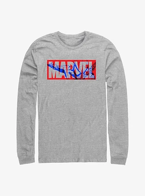 Marvel Spider-Man Fill Logo Long Sleeve T-Shirt