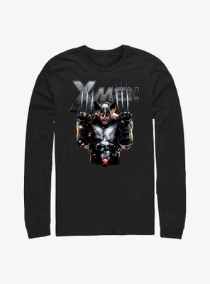 Marvel X-Men Metal Wolverine Long Sleeve T-Shirt