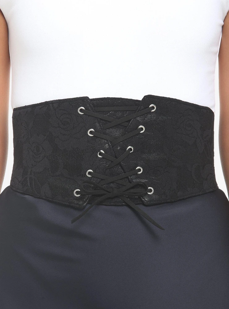Black Floral Lace Corset