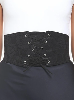 Black Floral Lace Corset