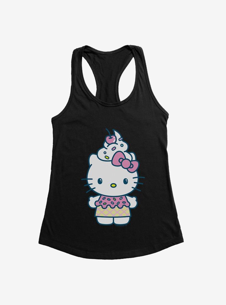 Hello Kitty Kawaii Vacation Ice Cream Outfit Womens Tank Top