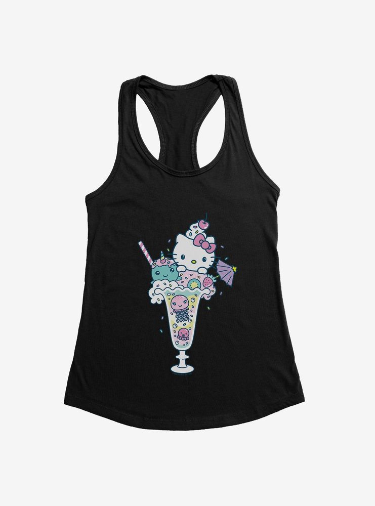 Hello Kitty Kawaii Vacation Milkshake Dreams Womens Tank Top