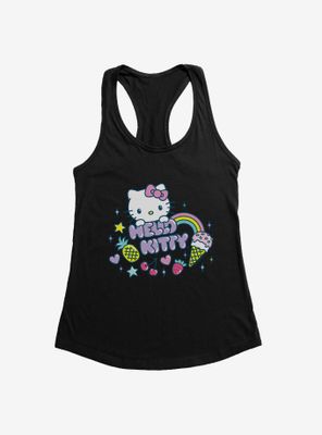 Hello Kitty Kawaii Vacation Sparkle Icon Womens Tank Top