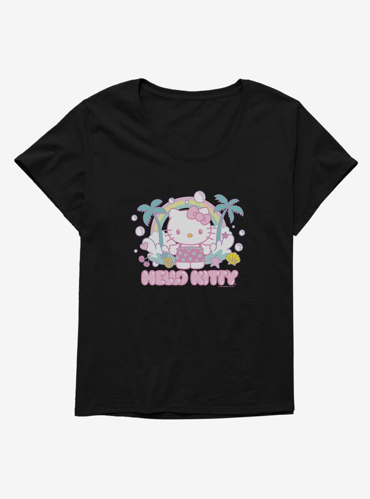 Hello Kitty Kawaii Vacation Bubble Dreams Womens T-Shirt Plus