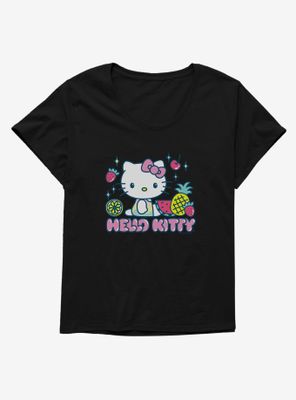 Hello Kitty Kawaii Vacation Fruity Icon Womens T-Shirt Plus