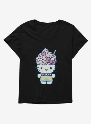 Hello Kitty Kawaii Vacation Milkshake Outfit Womens T-Shirt Plus