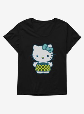 Hello Kitty Kawaii Vacation Pineapple Outfit Womens T-Shirt Plus