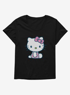 Hello Kitty Kawaii Vacation Polka Dot Swim Outfit Womens T-Shirt Plus