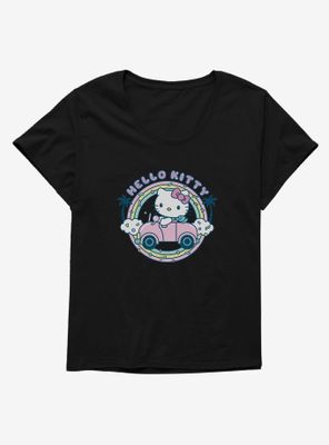Hello Kitty Kawaii Vacation Retro Getaway Icon Womens T-Shirt Plus