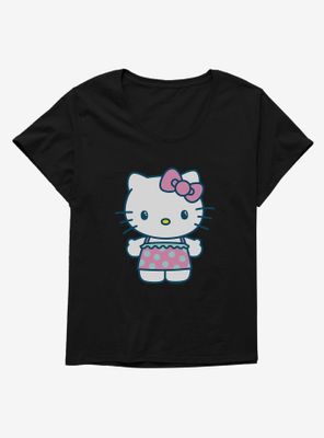 Hello Kitty Kawaii Vacation Ruffles Outfit Womens T-Shirt Plus