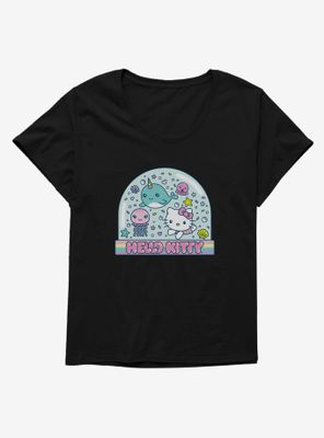 Hello Kitty Kawaii Vacation Snow Globe Womens T-Shirt Plus