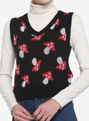 Mushroom Girls Sweater Vest