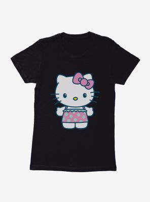 Hello Kitty Kawaii Vacation Ruffles Outfit Womens T-Shirt