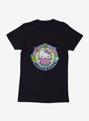 Hello Kitty Kawaii Vacation Watermelon Icon Womens T-Shirt