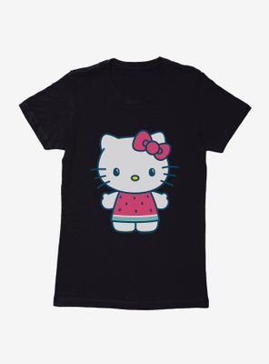 Hello Kitty Kawaii Vacation Watermelon Outfit Womens T-Shirt