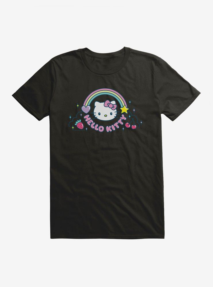 Hello Kitty Kawaii Vacation Rainbow Logo T-Shirt