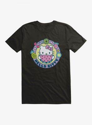 Hello Kitty Kawaii Vacation Watermelon Icon T-Shirt