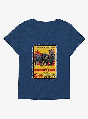 Jurassic World Dominion Allosaurus vs Carno Girls T-Shirt Plus