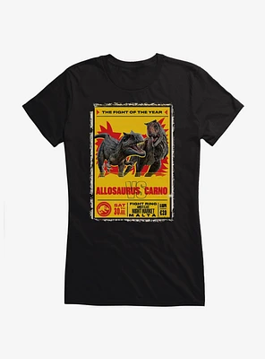 Jurassic World Dominion Allosaurus vs Carno Girls T-Shirt
