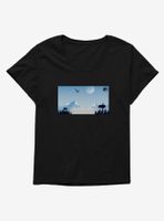 Jurassic World Dominion: BioSyn Mountain Scape and Moon Womens T-Shirt Plus