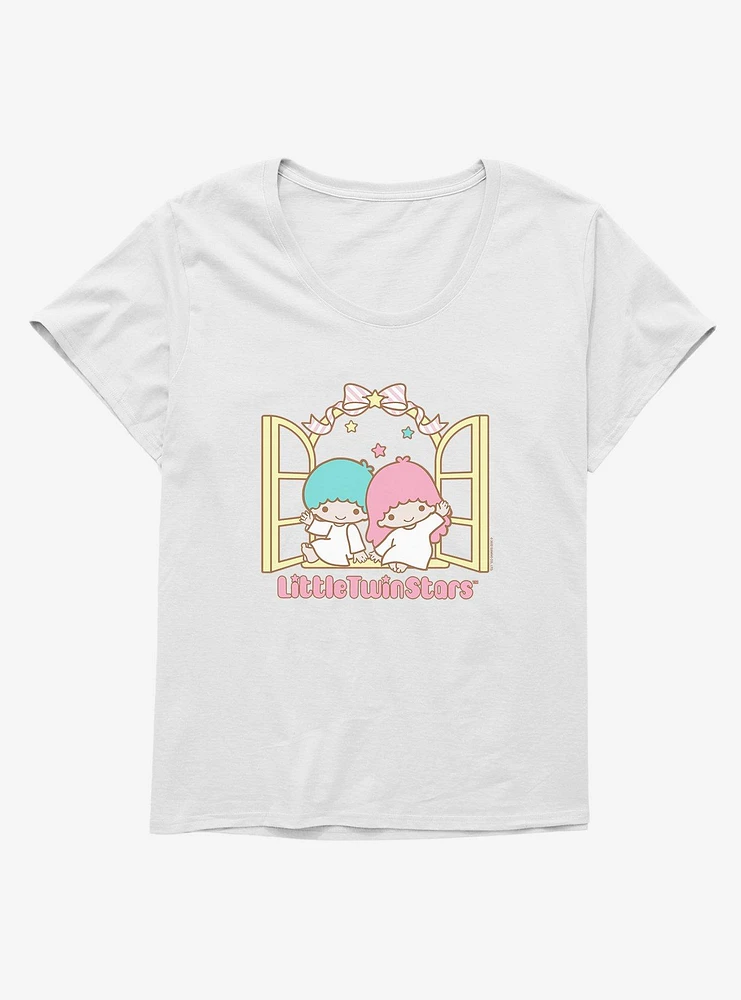 Little Twin Stars Waving Hello Girls T-Shirt Plus