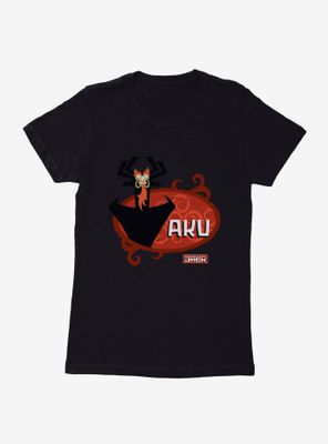 Samurai Jack Aku Red Flames Womens T-Shirt