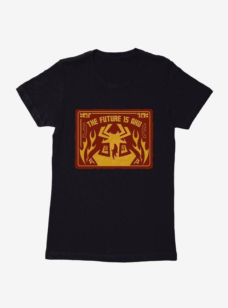 Samurai Jack Future Is Aku Flames Womens T-Shirt