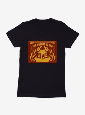 Samurai Jack Future Is Aku Flames Womens T-Shirt