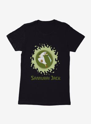 Samurai Jack Green Flames Womens T-Shirt