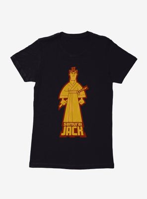 Samurai Jack Silhouette Flames Womens T-Shirt