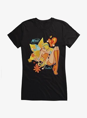 Winx Club Stella Flowers Girls T-Shirt