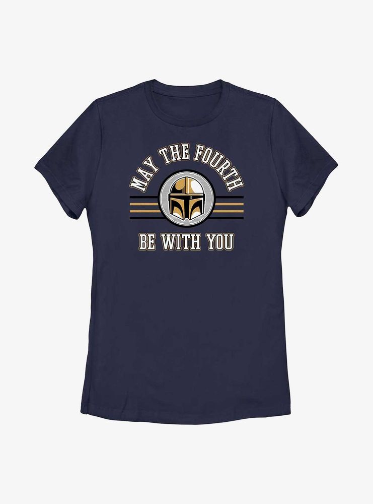 Star Wars The Mandalorian May Fourth Collegiate Womens T-Shirt