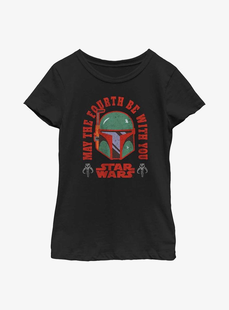 Star Wars May The Fourth Boba Fett Youth Girls T-Shirt