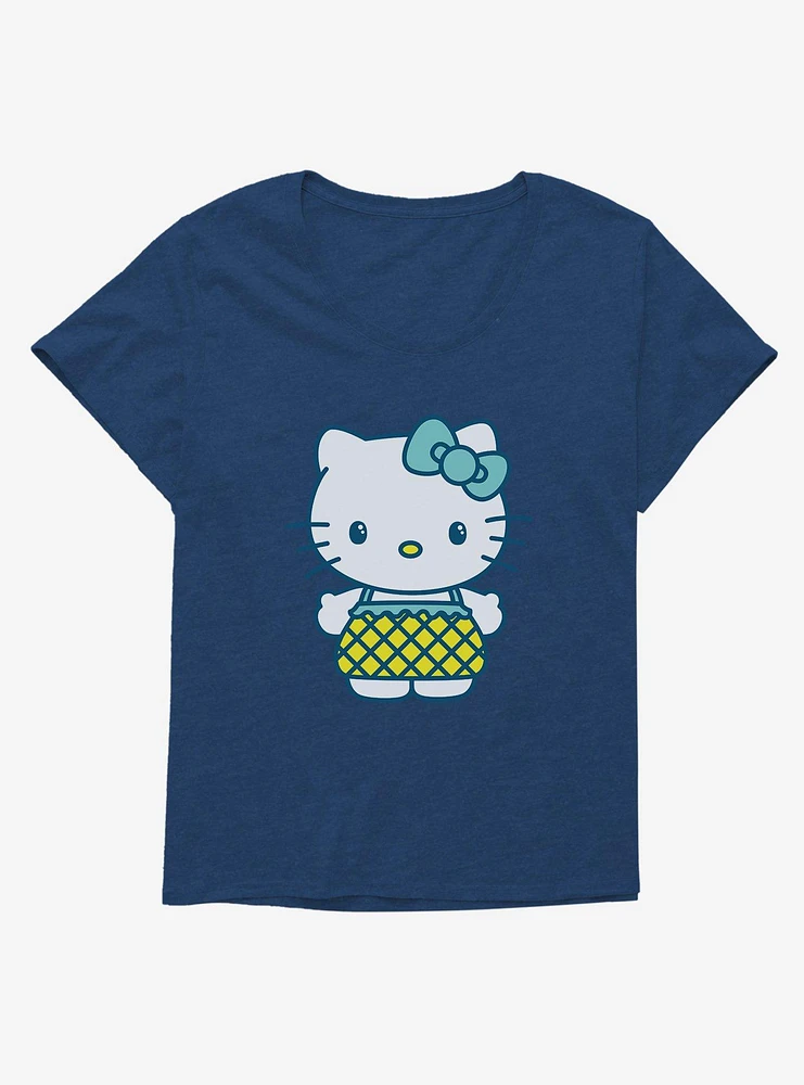 Hello Kitty Kawaii Vacation Pineapple Outfit Girls T-Shirt Plus