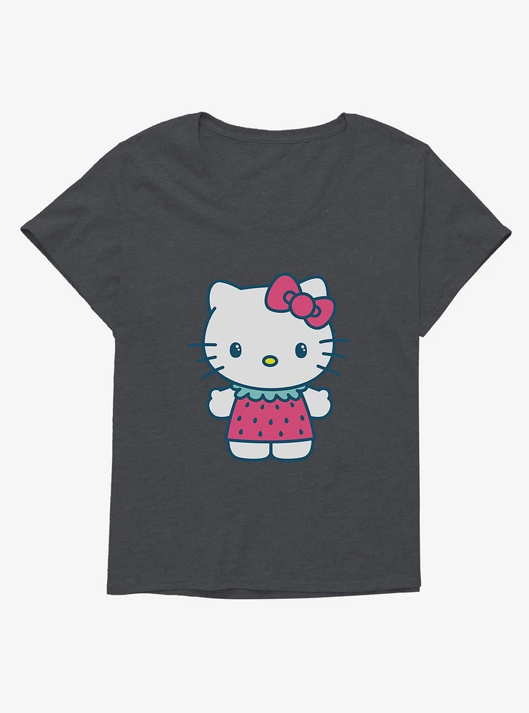 Hello Kitty Kawaii Vacation Strawberry Outfit Girls T-Shirt Plus