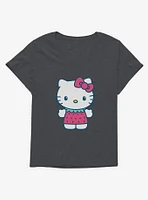 Hello Kitty Kawaii Vacation Strawberry Outfit Girls T-Shirt Plus