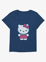 Hello Kitty Kawaii Vacation Strawberry Outfit Girls T-Shirt Plus