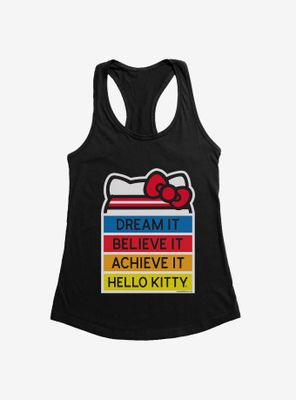 Hello Kitty Dream It Believe Achieve Womens Tank Top