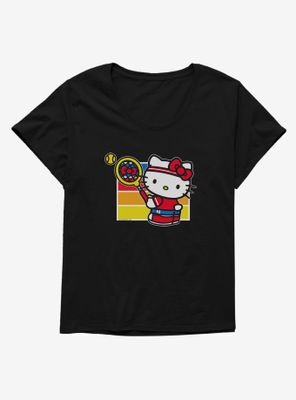Hello Kitty Color Tennis Serve Womens T-Shirt Plus