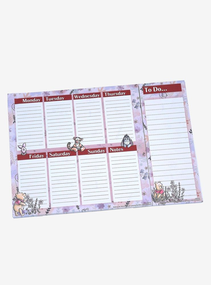 Disney Winnie the Pooh Hundred Acre Wood Friends Floral Desk Planner