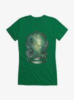 Harry Potter Slytherin Crest Illustrated Girls T-Shirt