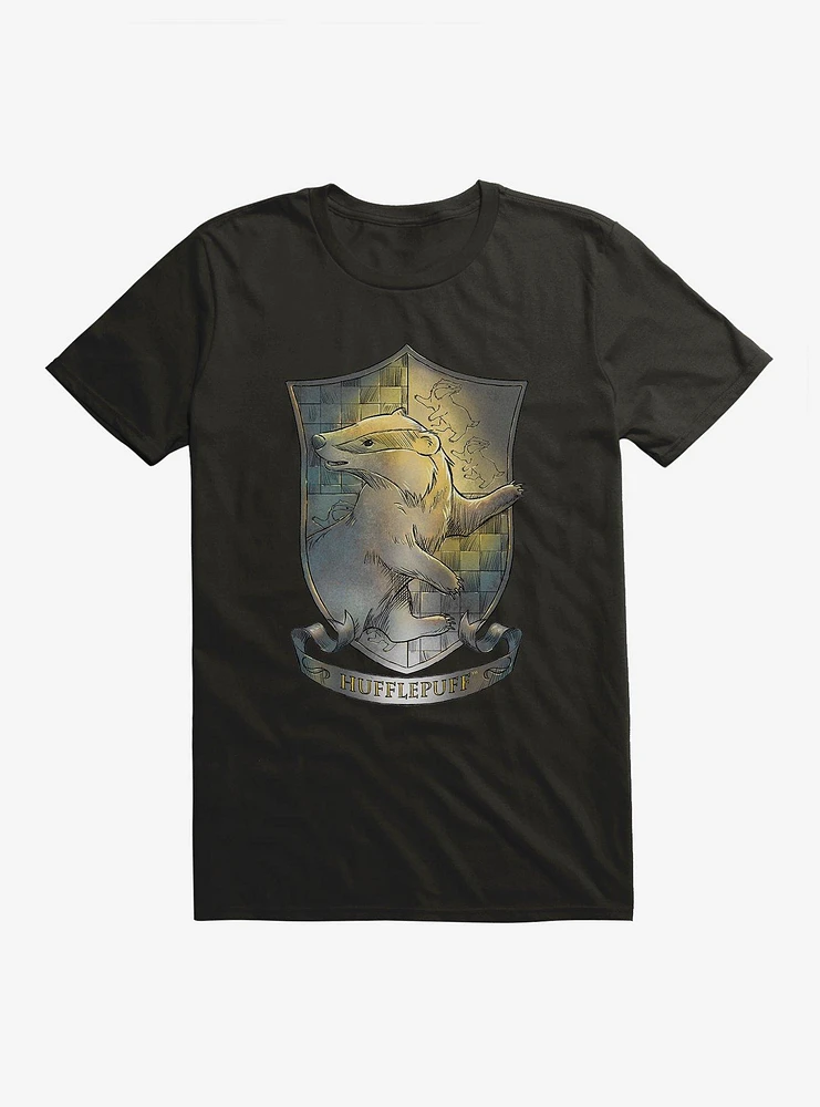Harry Potter Hufflepuff Crest Illustrated T-Shirt