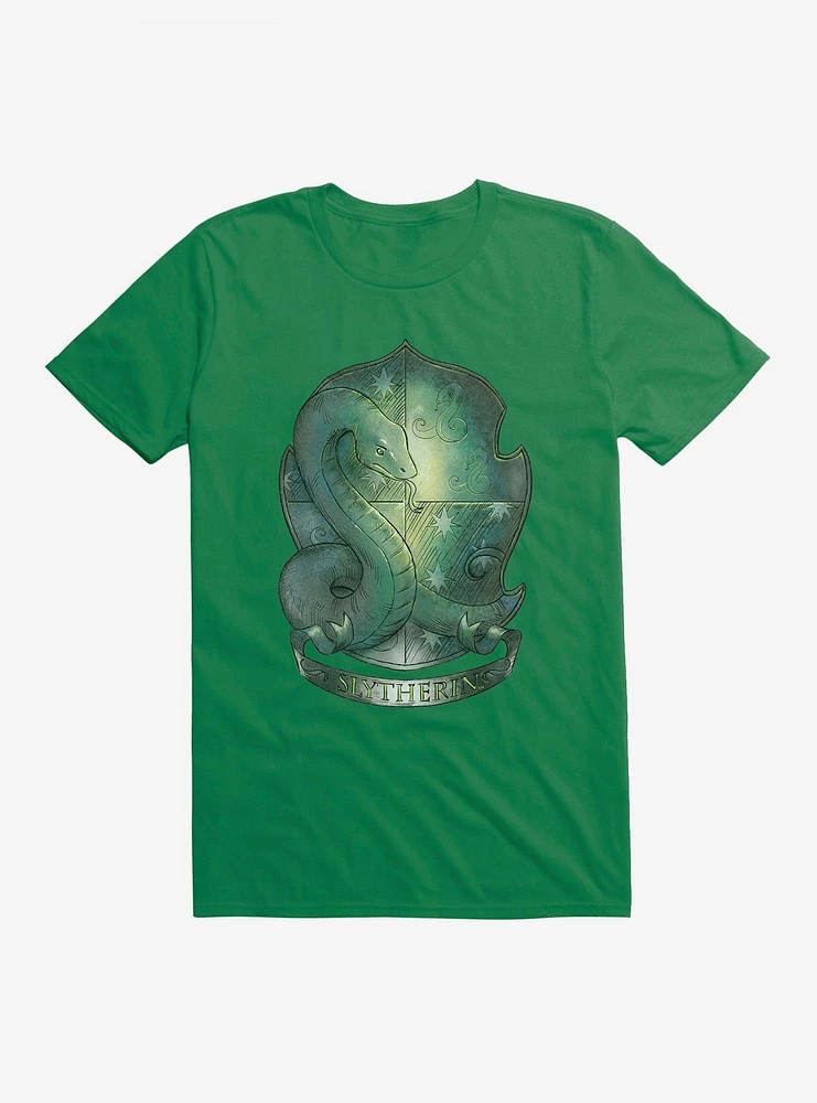 Harry Potter Slytherin Crest Illustrated T-Shirt