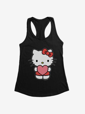 Hello Kitty Holding Heart Womens Tank Top