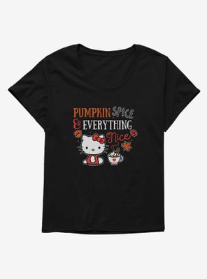 Hello Kitty Pumpkin Spice & Everything Nice Womens T-Shirt Plus