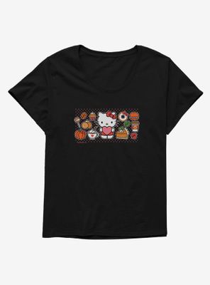 Hello Kitty Pumpkin Spice Food & Decor Womens T-Shirt Plus